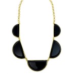 Onyx Half Moon Stone Statement Bib